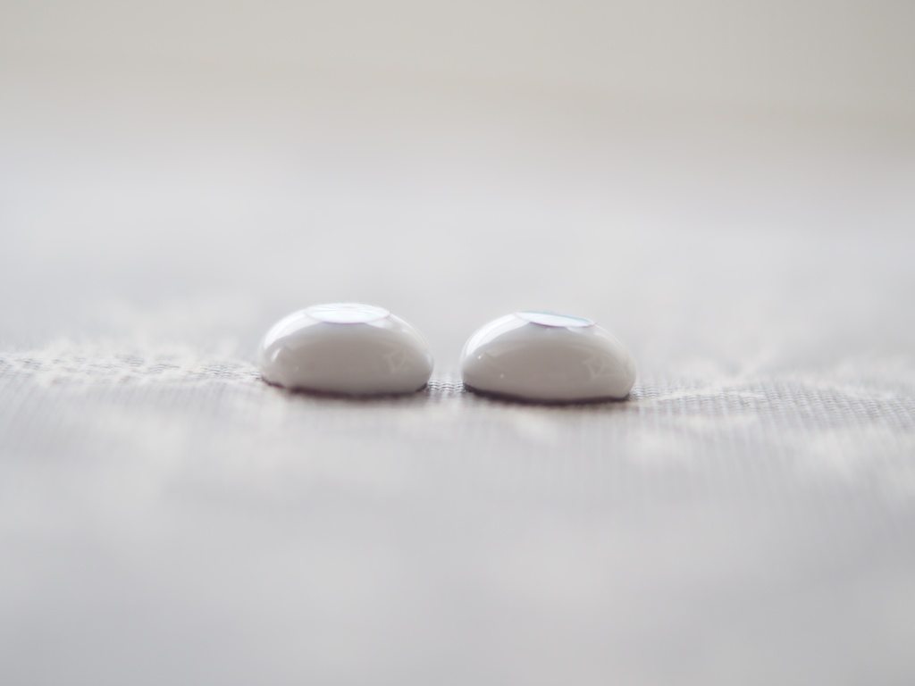 【B品】14mm/7mm ブルーグリーン系ジェムタイプ(銅線)七宝グラスアイ