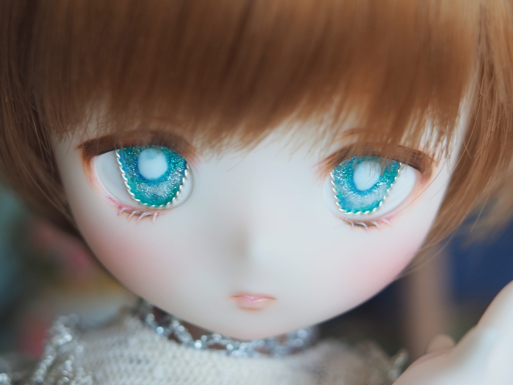 20mm/12mm-10.5mm kumako用エメラルド ジェムタイプ 七宝グラスアイ