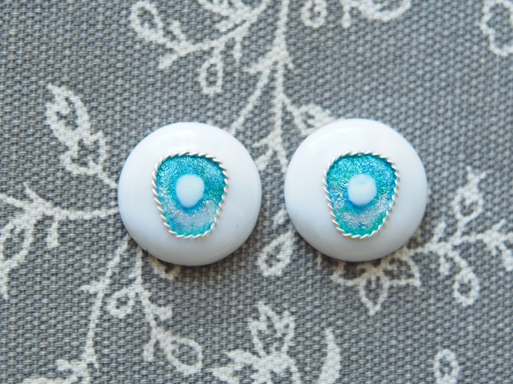 20mm/12mm-10.5mm kumako用エメラルド ジェムタイプ 七宝グラスアイ