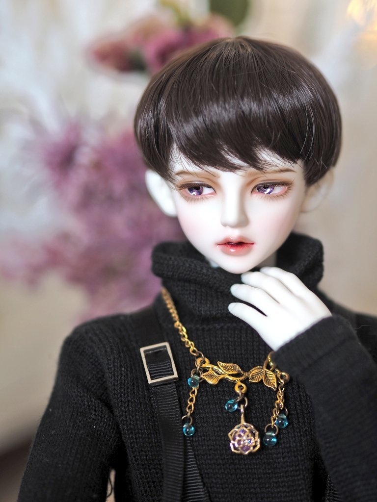 12mm/5.5mm 紫系ジェムタイプ 七宝グラスアイ