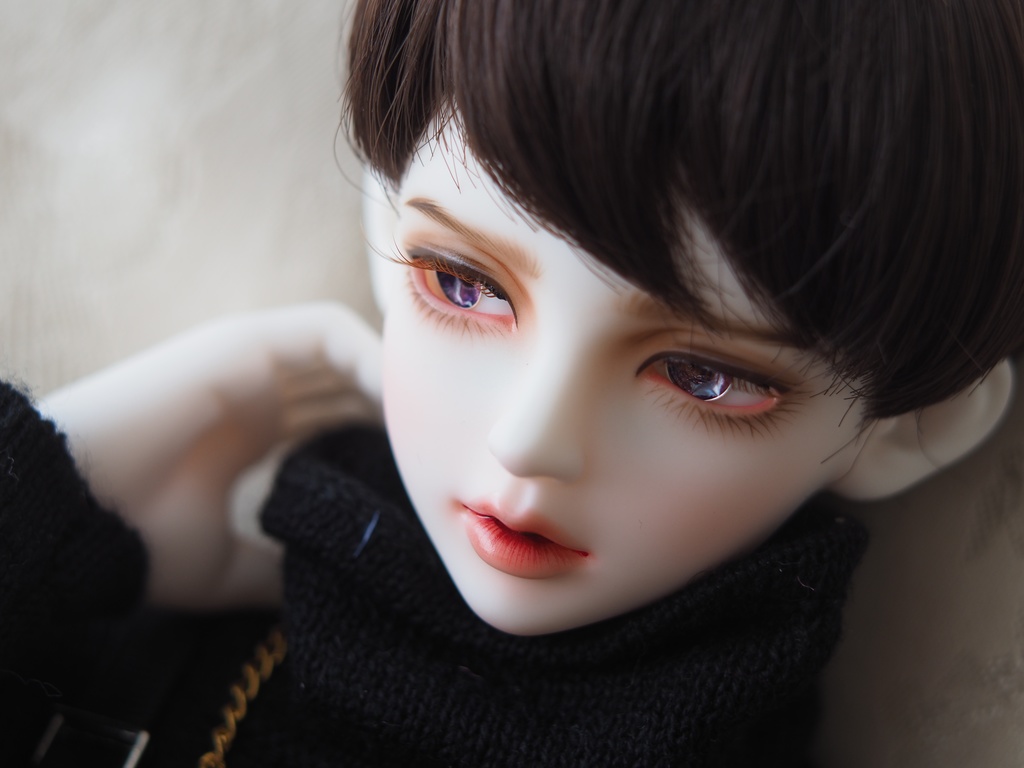 12mm/5.5mm 紫系ジェムタイプ 七宝グラスアイ