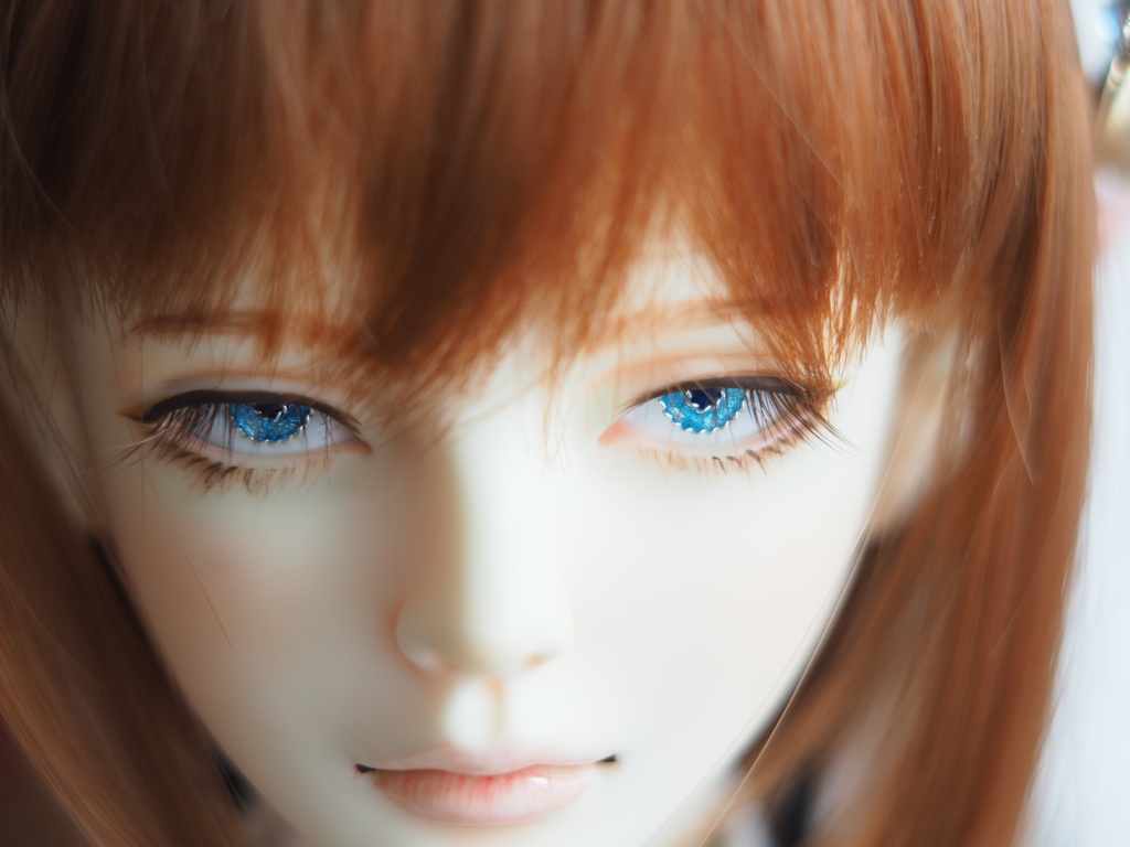 【B品】16mm/6mm 水色系小虹彩ジェムタイプ 七宝グラスアイ