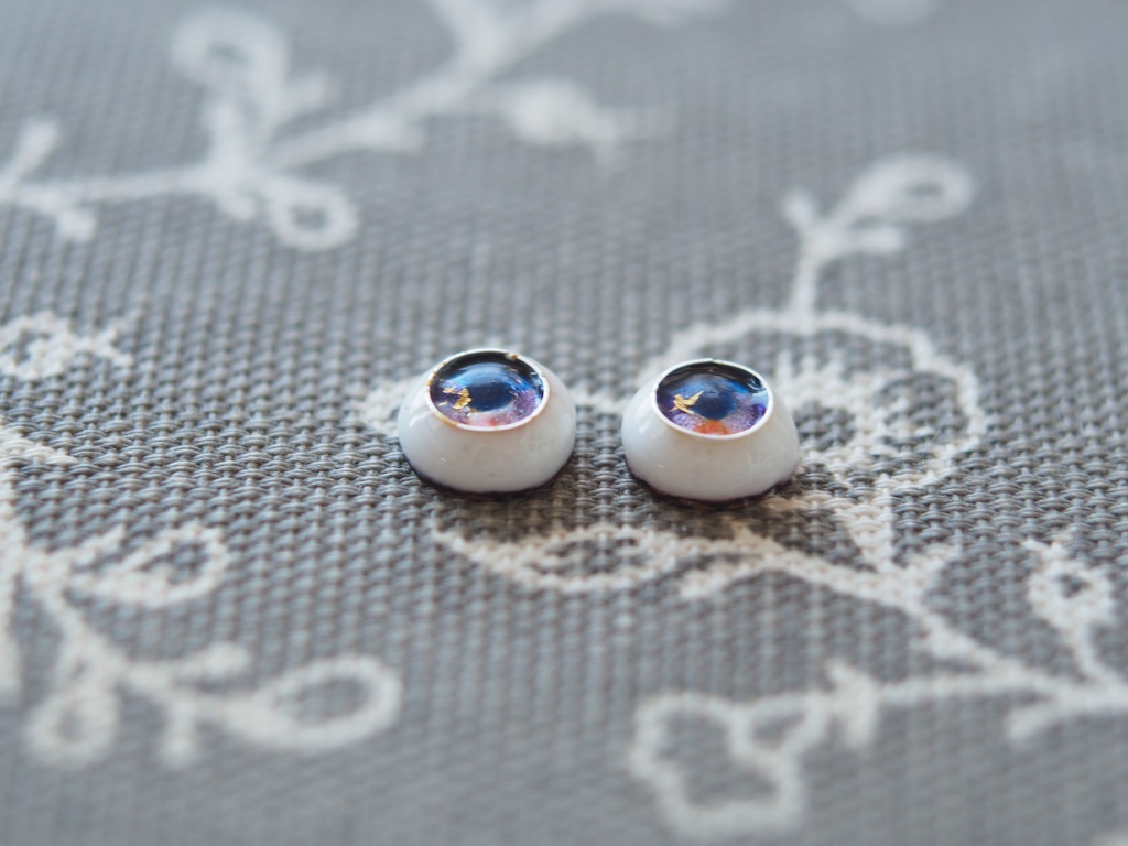 8mm/6mm 夕暮れに一番星 ジェムタイプ 七宝グラスアイ