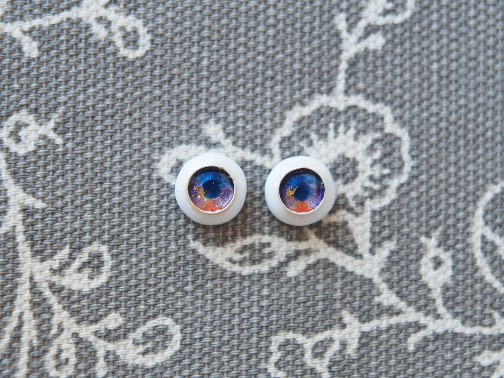 8mm/6mm 夕暮れに一番星 ジェムタイプ 七宝グラスアイ