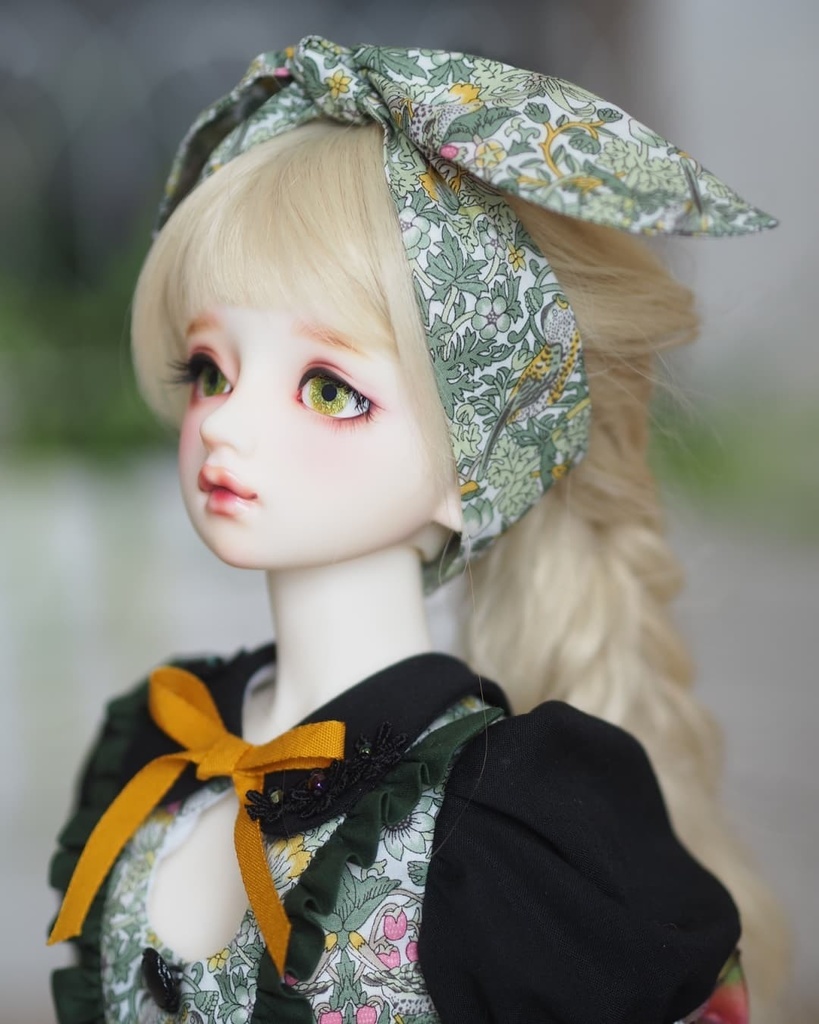 18mm/9mm イエローグリーン系水彩タイプ 七宝グラスアイ