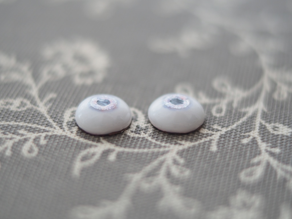 13mm/7.5mm ピンク×パープル水彩タイプ 七宝グラスアイ