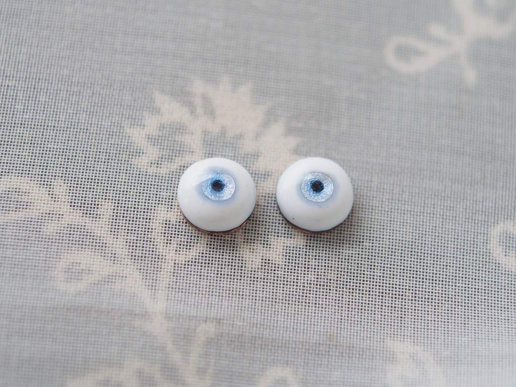 8mm/4.5mm 淡青紫水彩タイプ 七宝グラスアイ