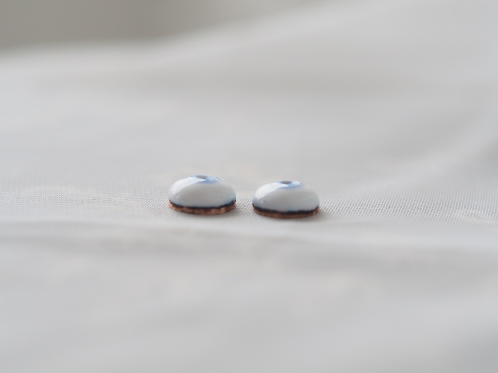 8mm/4.5mm 淡青紫水彩タイプ 七宝グラスアイ