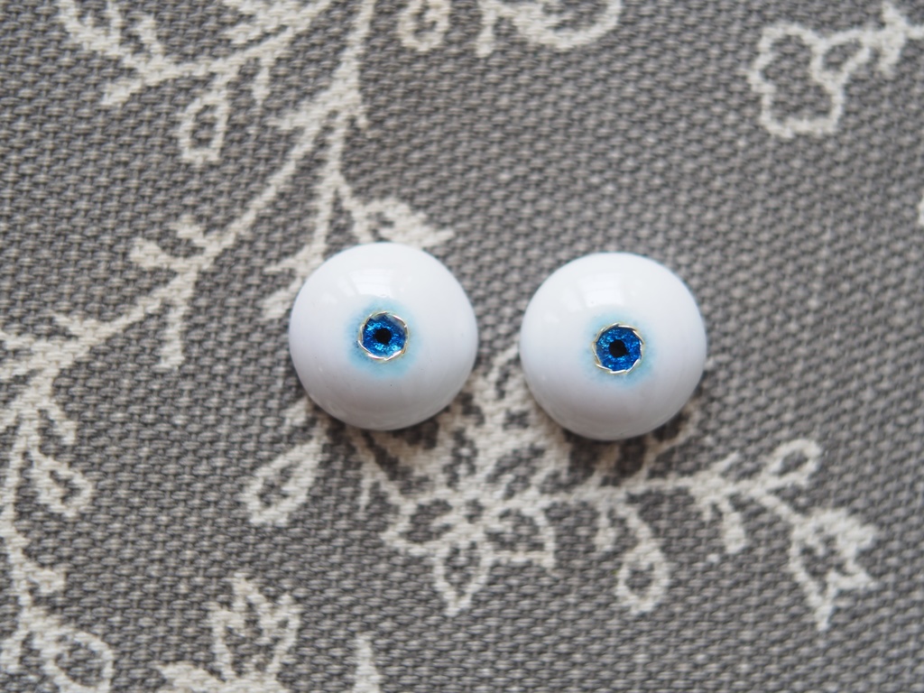 13mm/5mm 小虹彩青系ジェム+水彩タイプ 七宝グラスアイ