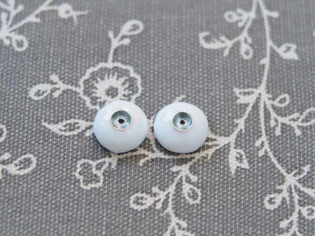 14mm/5.5mm 小虹彩グレー系ジェムタイプ 七宝グラスアイ