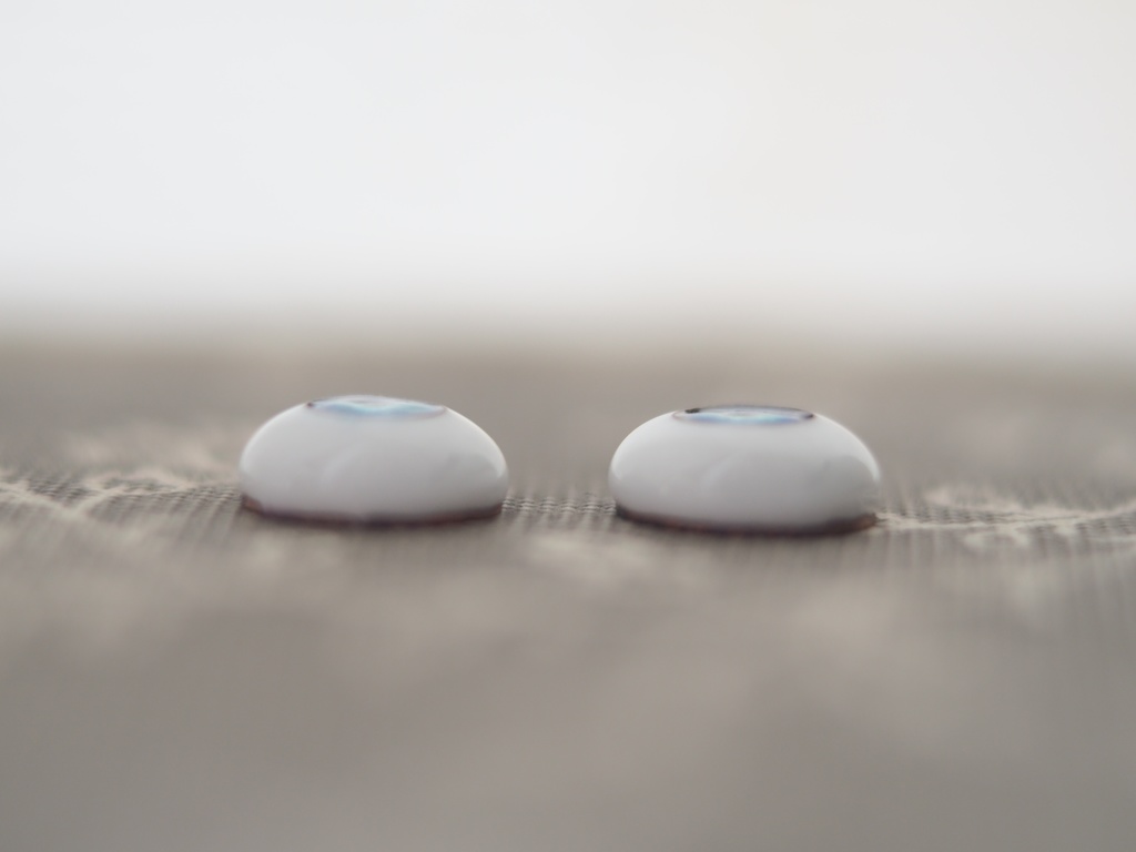 13.5mm/7mm 青系ジェムタイプ(真鍮線)七宝グラスアイ