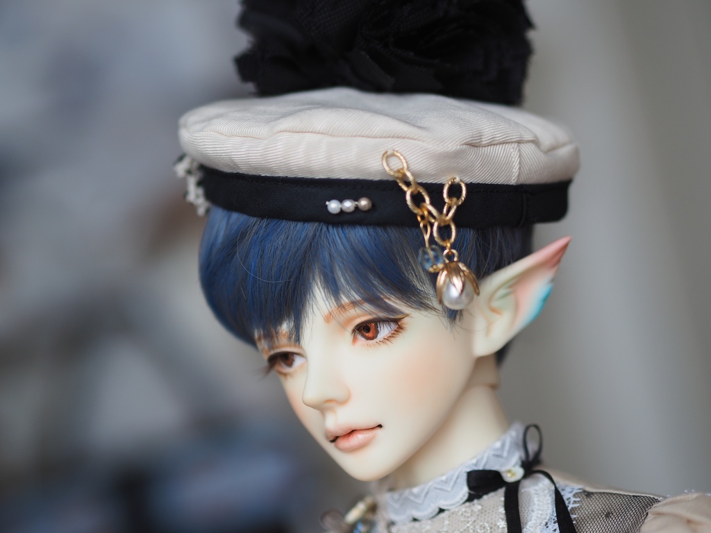 15mm/6.5mm 小虹彩淡オレンジ より線カッパータイプ 七宝グラスアイ