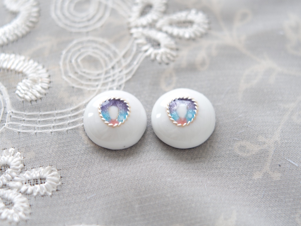 16mm/8.5-8mm ゆめかわグラデーションジェムタイプ 七宝グラスアイ