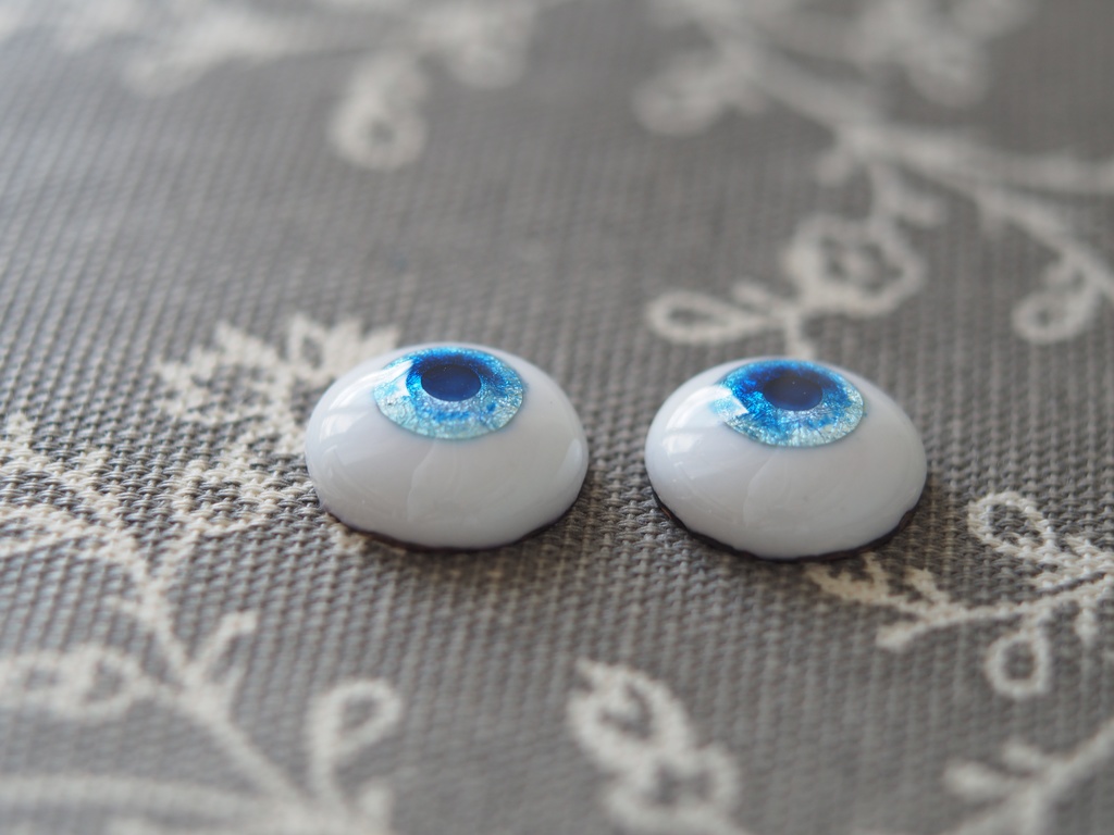 15mm/9mm 海色グラデーション水彩タイプ 七宝グラスアイ