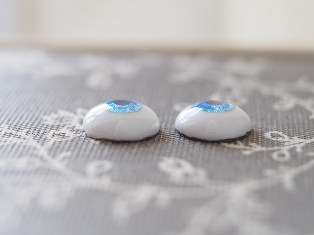 15mm/9mm 海色グラデーション水彩タイプ 七宝グラスアイ