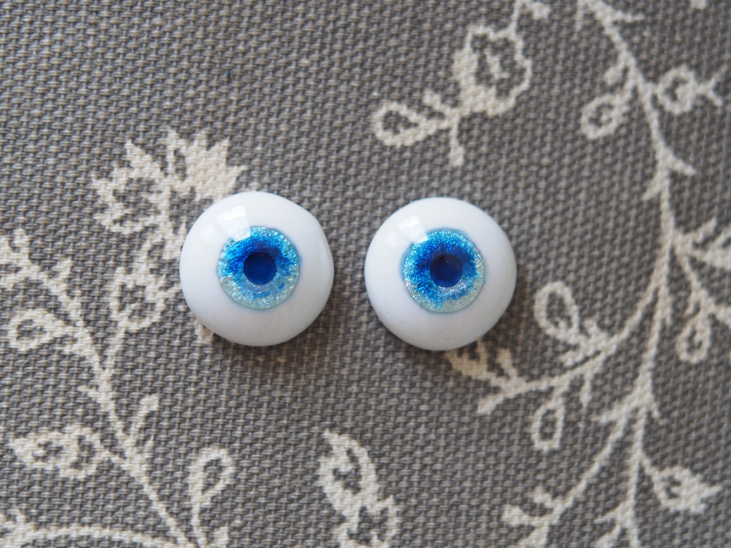 15mm/9mm 海色グラデーション水彩タイプ 七宝グラスアイ