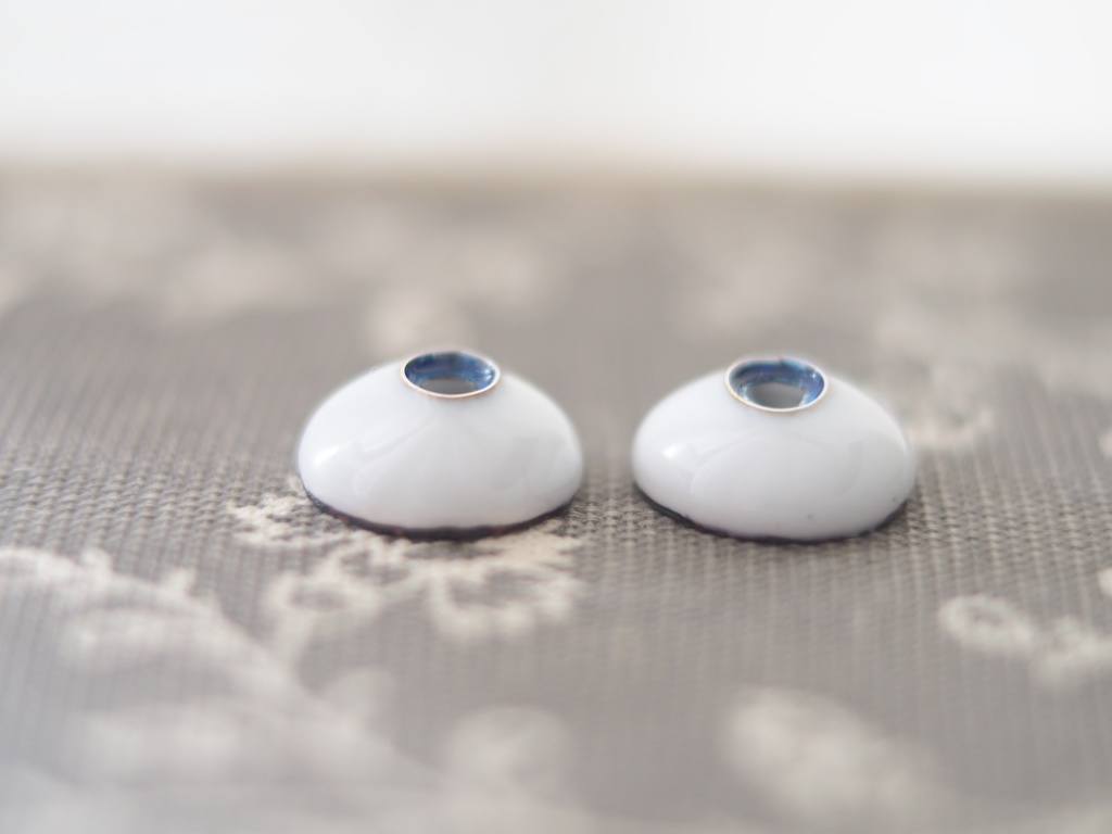 15.5mm/7-5.5mm 小虹彩青系ジェムタイプ 七宝グラスアイ