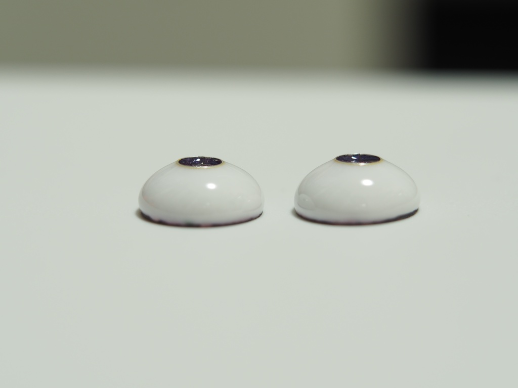 15mm/6mm 小虹彩紫系ジェムタイプ 七宝グラスアイ
