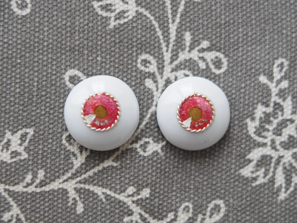 18mm/9.5mm コスモス色ジェムタイプ 七宝グラスアイ
