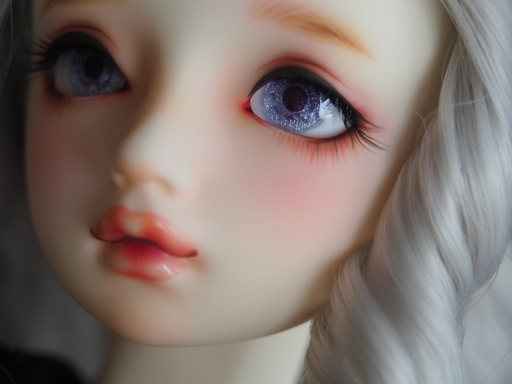 18mm/9.5mm 紫系グラデーション水彩タイプ 七宝グラスアイ