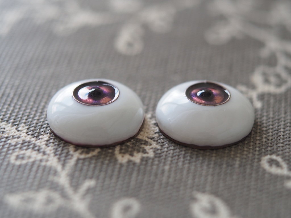 18mm/9mm 紫系カッパータイプ 七宝グラスアイ