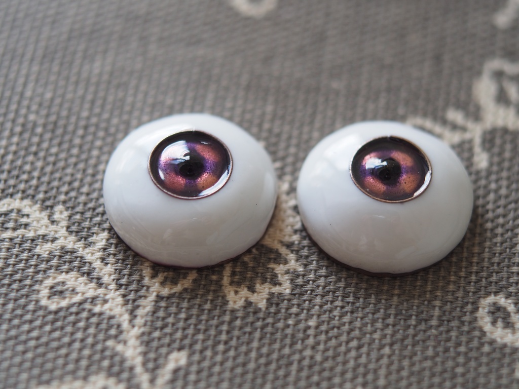 18mm/9mm 紫系カッパータイプ 七宝グラスアイ