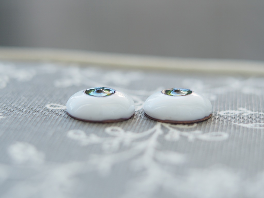 18mm/9mm グリーン系カッパータイプ 七宝グラスアイ