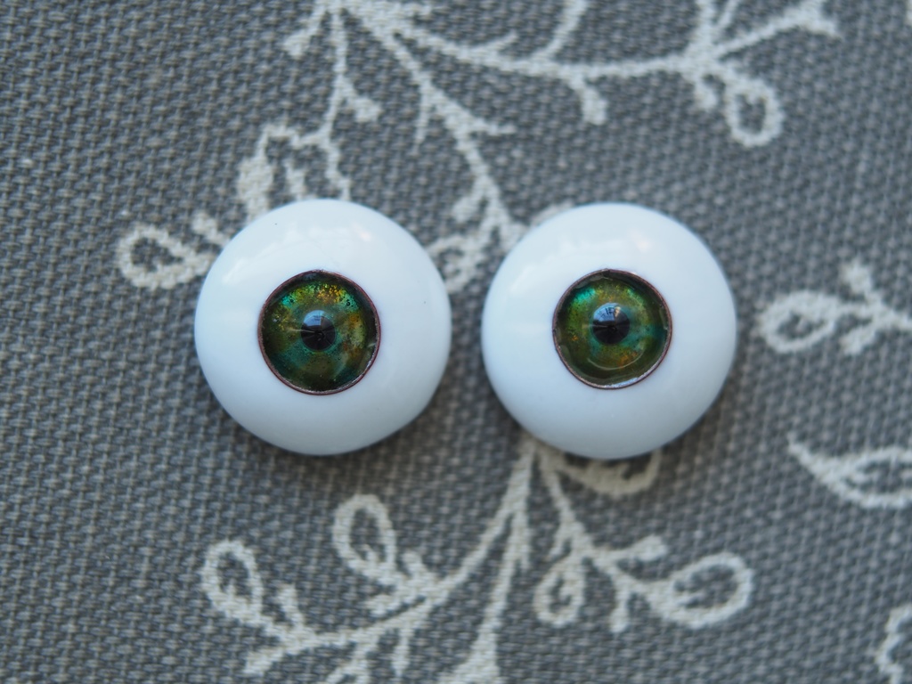 18mm/9mm グリーン系カッパータイプ 七宝グラスアイ