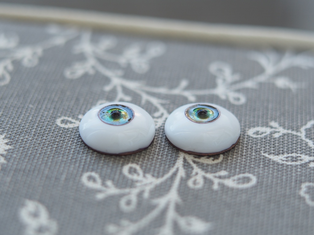 18mm/9mm グリーン系カッパータイプ 七宝グラスアイ