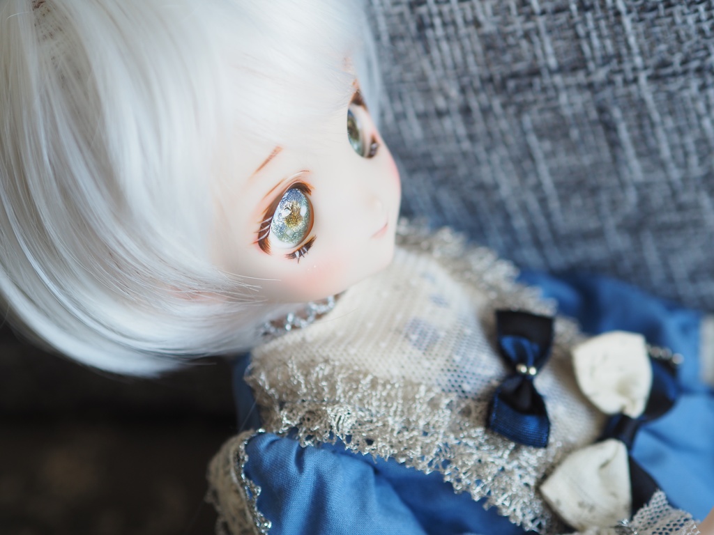 18mm/13.5-12mm アニメ風グレイッシュミント水彩タイプ 七宝グラスアイ