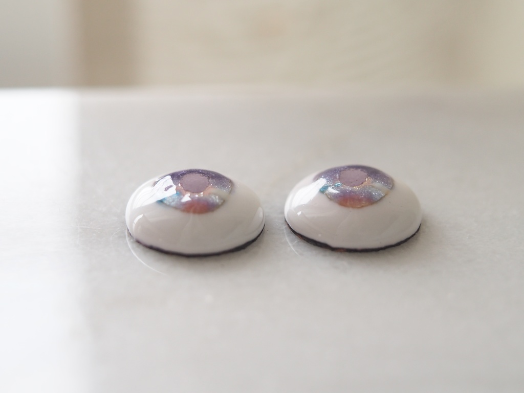 18mm/12-11mm アニメ風パステルカラー水彩タイプ 七宝グラスアイ