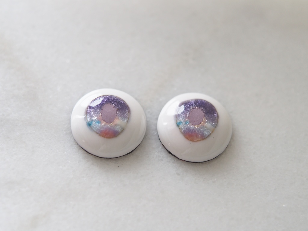 18mm/12-11mm アニメ風パステルカラー水彩タイプ 七宝グラスアイ