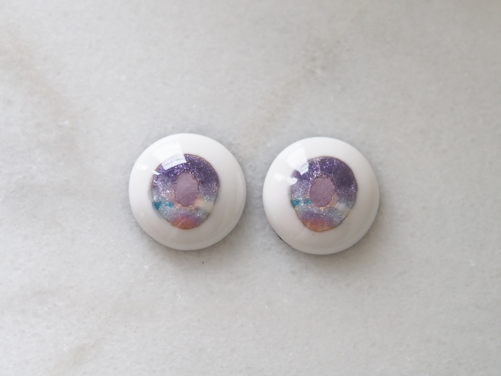 18mm/12-11mm アニメ風パステルカラー水彩タイプ 七宝グラスアイ