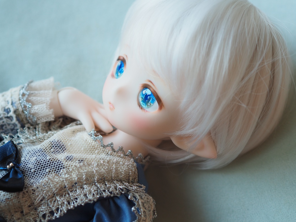 20mm/12-10mm kumako向け アニメ風ブルー系七宝グラスアイ