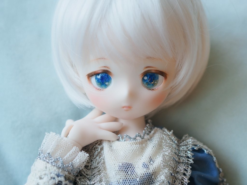 20mm/12-10mm kumako向け アニメ風ブルー系七宝グラスアイ