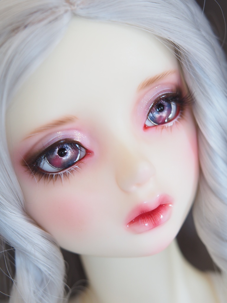 16mm/10mm ピンク×ブルー カッパータイプ 七宝グラスアイ