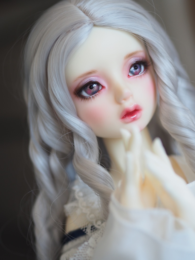 16mm/10mm ピンク×ブルー カッパータイプ 七宝グラスアイ