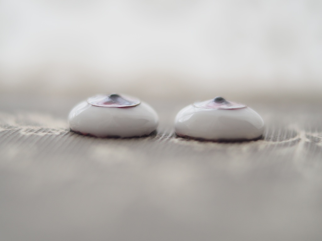 16mm/10mm ピンク×ブルー カッパータイプ 七宝グラスアイ