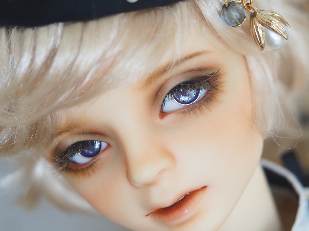 【3サイズ】14mm 16mm パープルグラデーション ジェムタイプ 七宝グラスアイ