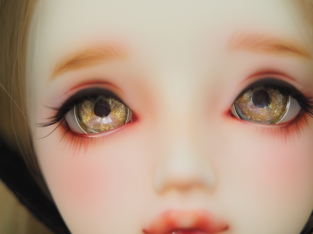 20mm/11mm ブラウンピンク ジェムタイプ 七宝グラスアイ