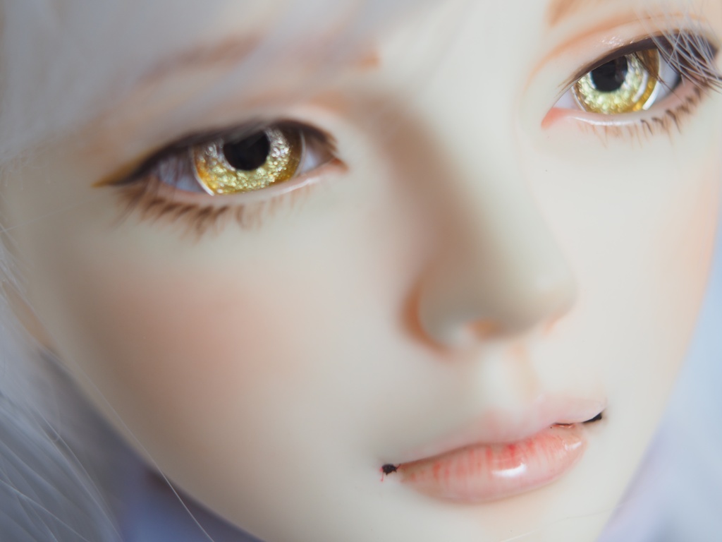 16mm/8mm ブラウン×ゴールド ジェムタイプ 七宝グラスアイ