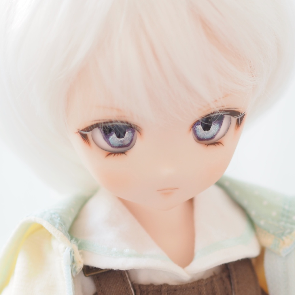 18mm/13-12mm 紫×水色 アニメ風水彩タイプ 七宝グラスアイ