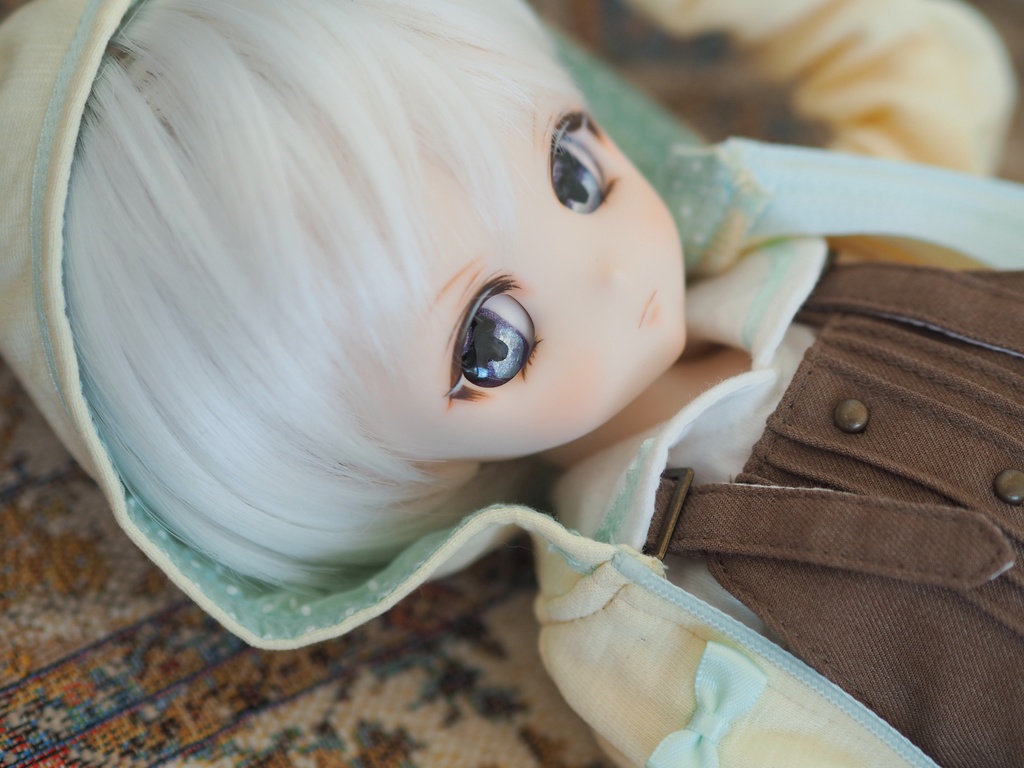 18mm/13-12mm 紫×水色 アニメ風水彩タイプ 七宝グラスアイ