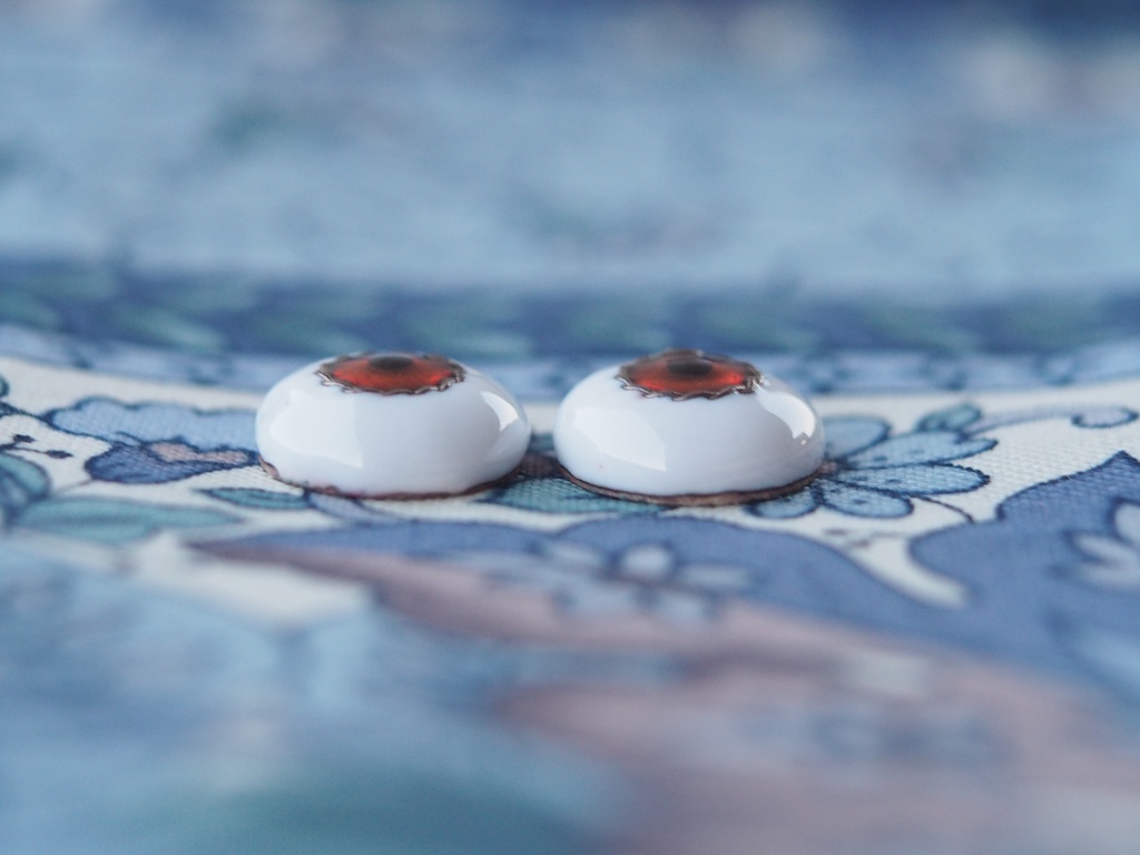【B品】14mm/7.5mm オレンジ より線カッパータイプ 七宝グラスアイ