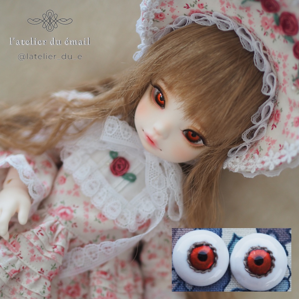 【B品】14mm/7.5mm オレンジ より線カッパータイプ 七宝グラスアイ