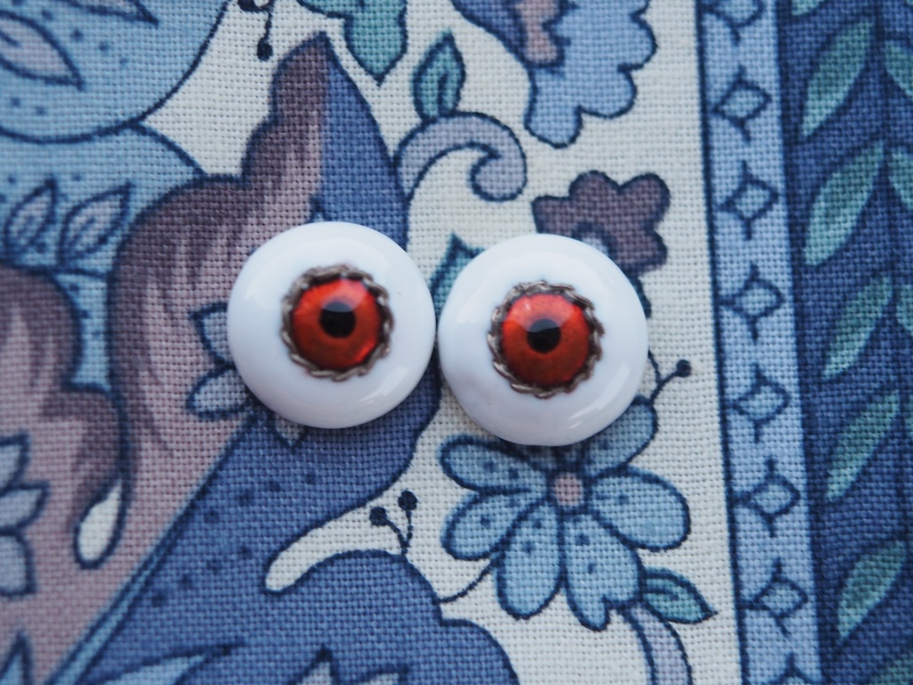 【B品】14mm/7.5mm オレンジ より線カッパータイプ 七宝グラスアイ