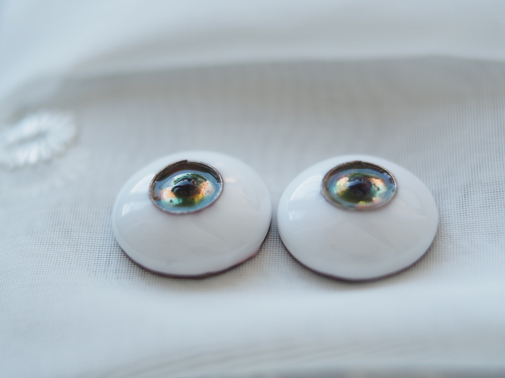 18mm/9mm グリーン系カッパータイプ 七宝グラスアイ