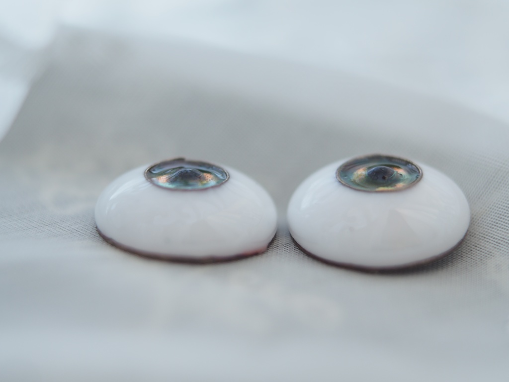 18mm/9mm グリーン系カッパータイプ 七宝グラスアイ