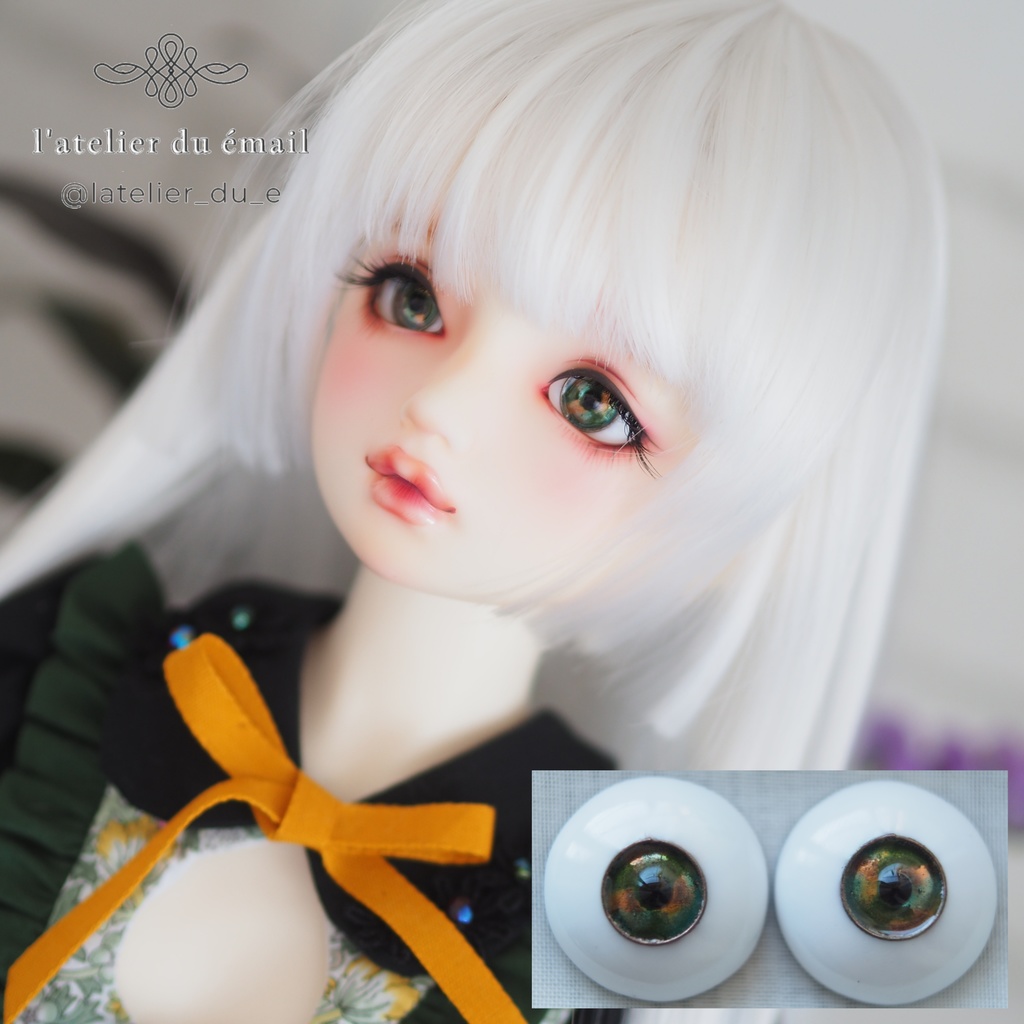 18mm/9mm グリーン系カッパータイプ 七宝グラスアイ
