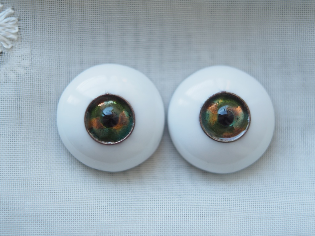 18mm/9mm グリーン系カッパータイプ 七宝グラスアイ